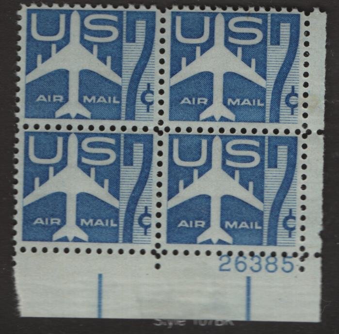 US, C51 MNH  AIR PLANE PLATE BLOCK