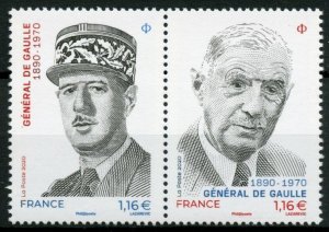 France Historical Figures Stamps 2020 MNH General De Gaulle WWII WW2 2v Set 