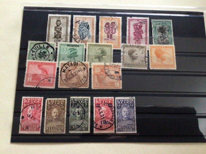 Belgian Congo mounted mint & used stamps A12920