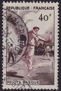 France - 1956 - Scott #802 - used - Sport Jai Alai