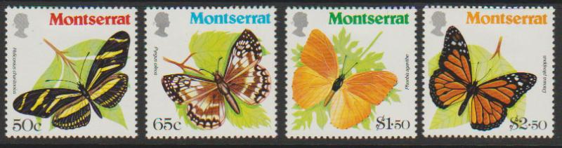 Montserrat SG 486 - 489 set of 4   MVLH  -Butterflies