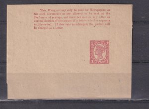 QUEENSLAND, NEWSPAPER WRAPPER, c1900 1d. Red, unused.