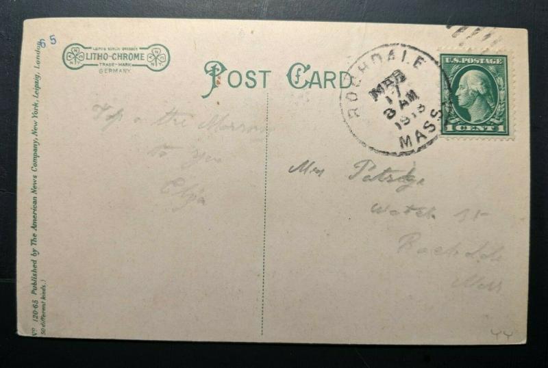 1918 North Gate Bridge Co Cork Ireland to Mass Real Picture Postcard Cover