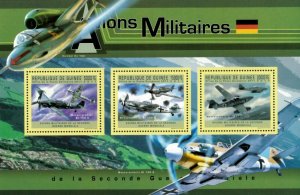 Guinea 2011 - German Military Planes, World War II - Sheet of 3 - MNH