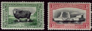 Falkland Islands SC#65-66 Mint F-VF hr...Fill a Key Spot!!