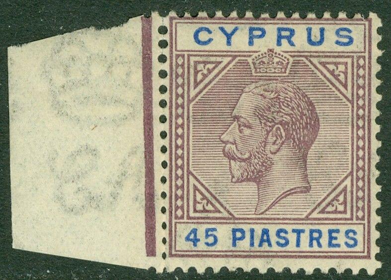 EDW1949SELL : CYPRUS 1921-23 Scott #86 VF MOG VLH Choice margin stamp. Cat $275.