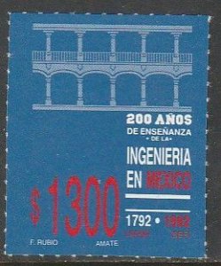 MEXICO 1717, BICENTENARY OF ENGINEERING EDUCATION IN MEXICO. MINT, NH. VF.