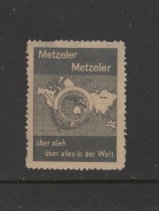 Germany - Metzeler Tires Űber Alles Advertising Stamp - NG