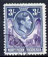 Northern Rhodesia 1938 KG6 3s violet & blue fine cds ...