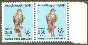 UNITED ARAB EMIRATES UAE Sc# 307 MNH FVF Pair Falcon