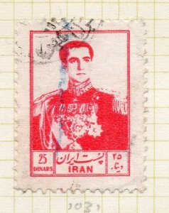 Iran 1954 Reza Pahlavi Early Issue Fine Used 25d.