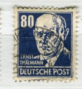 GERMANY EAST; 1952-53 early Portrait issues fine used 80pf. value