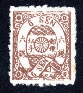 Japan 1874 COUNTERFEIT of Stamp #29 Syllabic #1 (CV $1,700) MNG