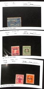 Niue Postage Stamp, #8 Used, 14-15, 22, 29 Mint Hinged, 1902-1925