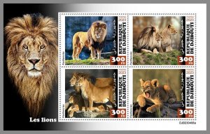 DJIBOUTI 2023 MNH IMPERF. Lions M/S #406a