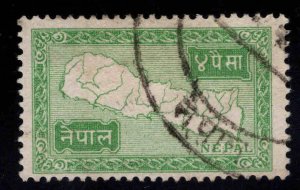 Nepal  Scott 73 Used Map stamp