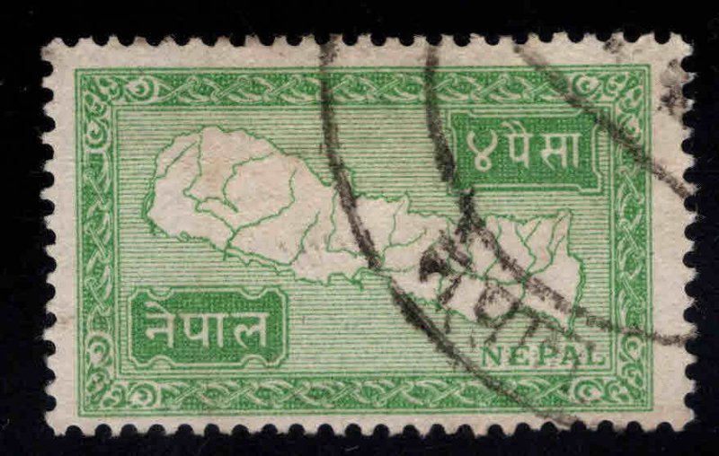 Nepal  Scott 73 Used Map stamp