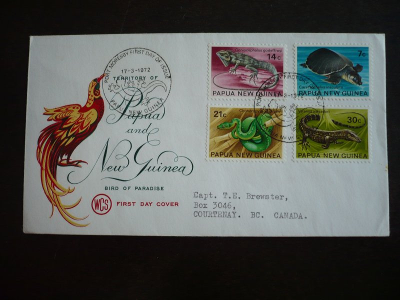 Postal History - Papua New Guinea - Scott# 344-347 - First Day Cover