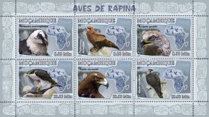 MOZAMBIQUE 2007 SHEET BIRDS OF PREY OISEAUX DE PROIE AVES  RAPACES moz7103a