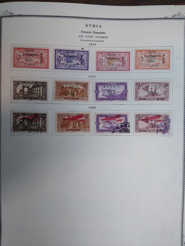 collection on pages Syria 1924-33 semipostals, airmails HI: CV $174