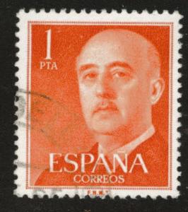 SPAIN Scott 825 Used from 1954-56 Franco FNMT imprint set