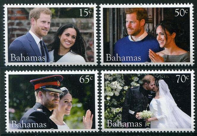 HERRICKSTAMP NEW ISSUES BAHAMAS Sc.# 1478-81 Royal Wedding Prince Harry