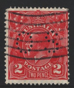 Australia Sc#71 Used - perfin OS