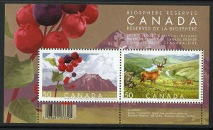 Thematic stamps CANADA 2005 BIOSPHERE RESERVES MIN SHEET mint