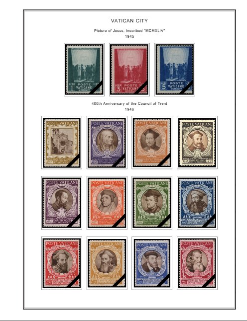 VATICAN CITY STAMP ALBUM PAGES 1921-2011 (191 PDF color illustrated pages)