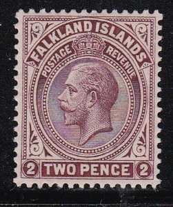 Album Treasures Falkland Islands Scott # 43 2p George V Mint Hinged