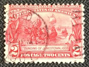 US #329 Used CDS Single Jamestown Exposition SCV $4.50