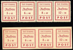 Strausberg Stamps # 34-7 MNH VF Perforate And Imperforate Strips