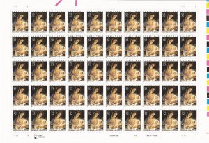 US Stamp - 1996 Christmas Madonna & Child - 50 Stamp Sheet  #3107