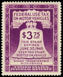 U.S. REV. MOTOR VEHICLE RV33  Mint (ID # 99983)