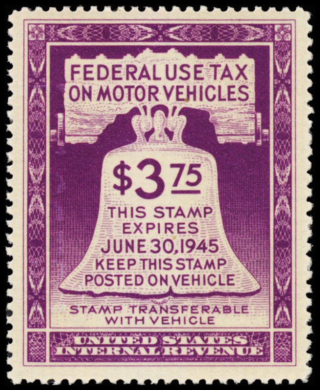 U.S. REV. MOTOR VEHICLE RV33  Mint (ID # 99983)