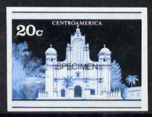 El Salvador 1971 Churches 20c imperf proof in blue & ...