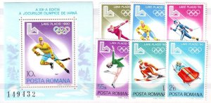 ROMANIA Sc 2926-32 NH SET+SOUVENIR SHEET OF 1979 - OLYMPICS