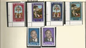 ST LUCIA SCOTT 231-4 AND 235-6 MNH 