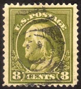 1912, US 8c, Franklin, Used, well centered, Sc 414