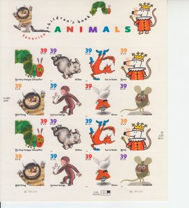 2006 United States Children Books Animals FS16 (Scott 3987-94a) MNH