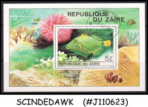 ZAIRE - 1980 TROPICAL FISH - MIN. SHEET - CTO