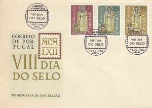 Portugal Scott 898-900 FDC - 1962 Stamp Day Issue