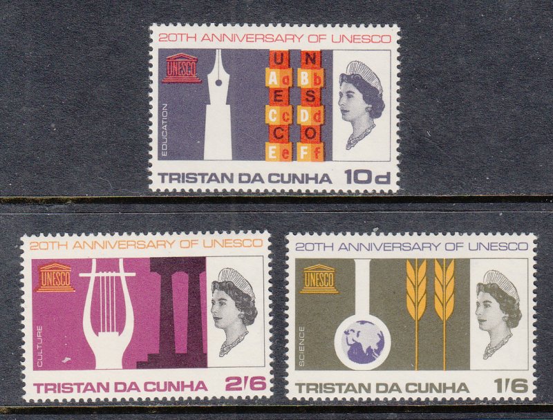 Tristan da Chuna 101-103 UNESCO MNH VF