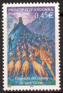 Andorra (French) #585  MNH - Legend of the Castle of St Vincent (2004)