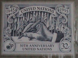 ​UNITED NATION-1995-SC# 188 50TH ANNIVERSARY OF UN- NEW YORK IMPERF-MNH S/S VF