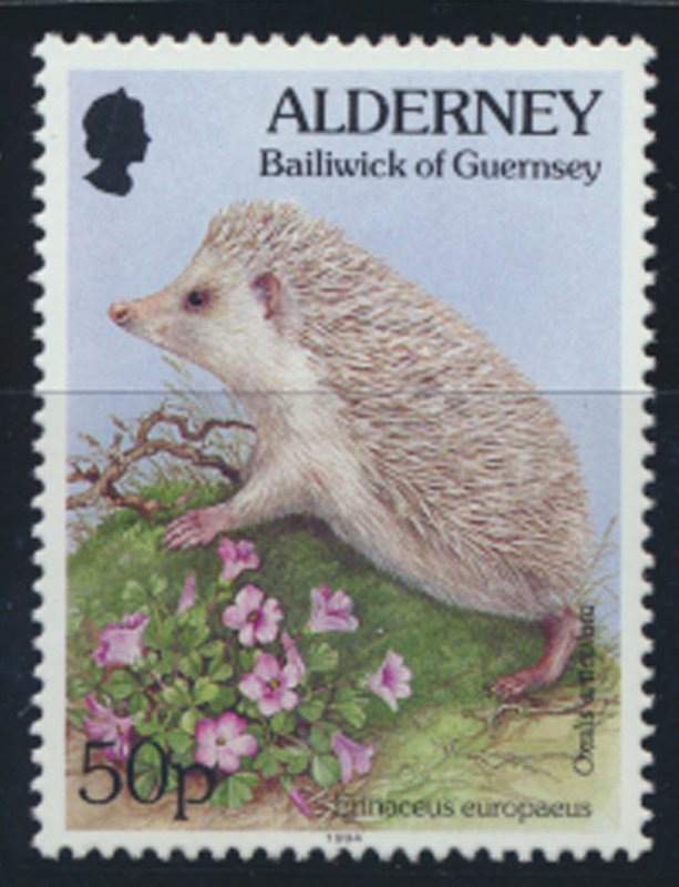 GB Alderney  SG A75 MNH   50p Pale Spined Hedgehog  1994 SC# 85 See scan