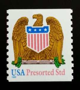 1998 10c Eagle & Shield, Coil Scott 3270 Mint F/VF NH