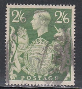 Great Britain, # 249A, King George VI & Royal Arms, used, 1/3 Cat