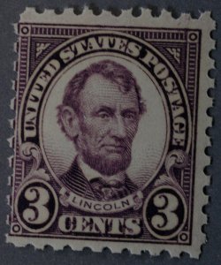 United States #584 3 Cent Lincoln MNH