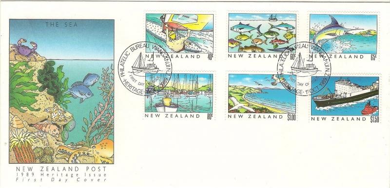 New Zealand 1989 The Sea FDC